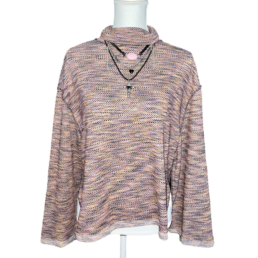 We The Free Multicolor Cowl Neck Sweater